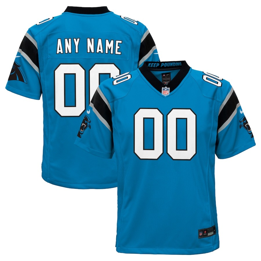 Youth Carolina Panthers  Nike Blue Alternate Custom Game Jersey - Jersey