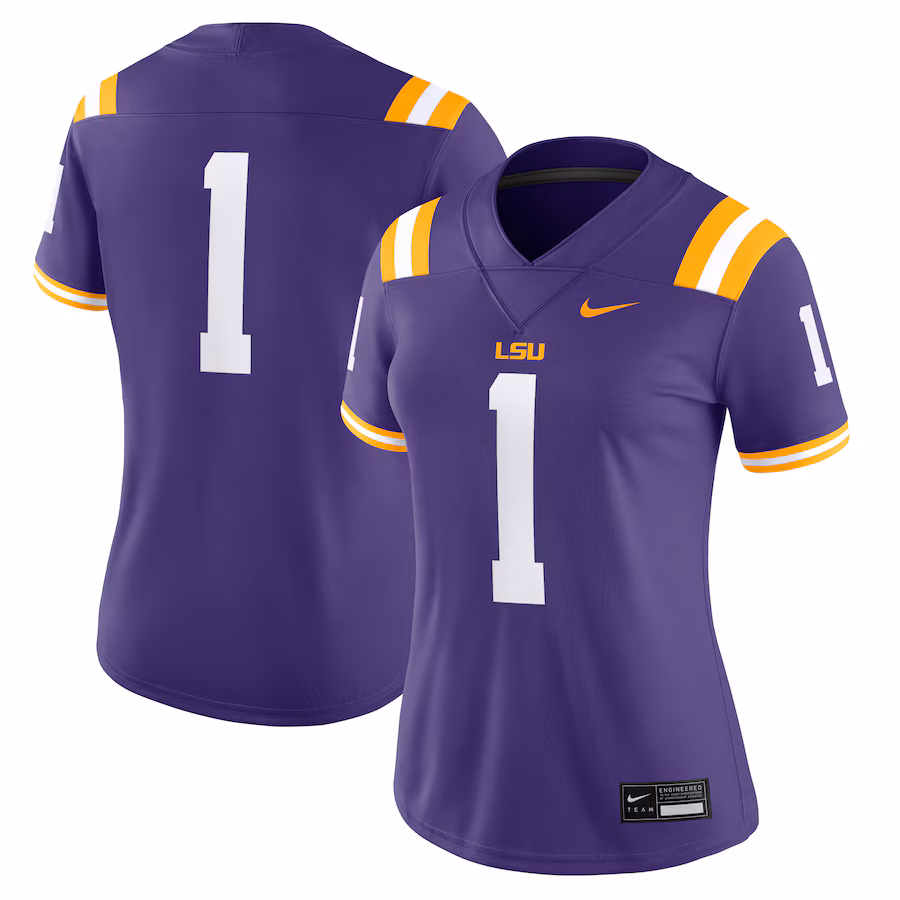 Women's Nike #1 Purple LSU Tigers Game Jersey - Jersey