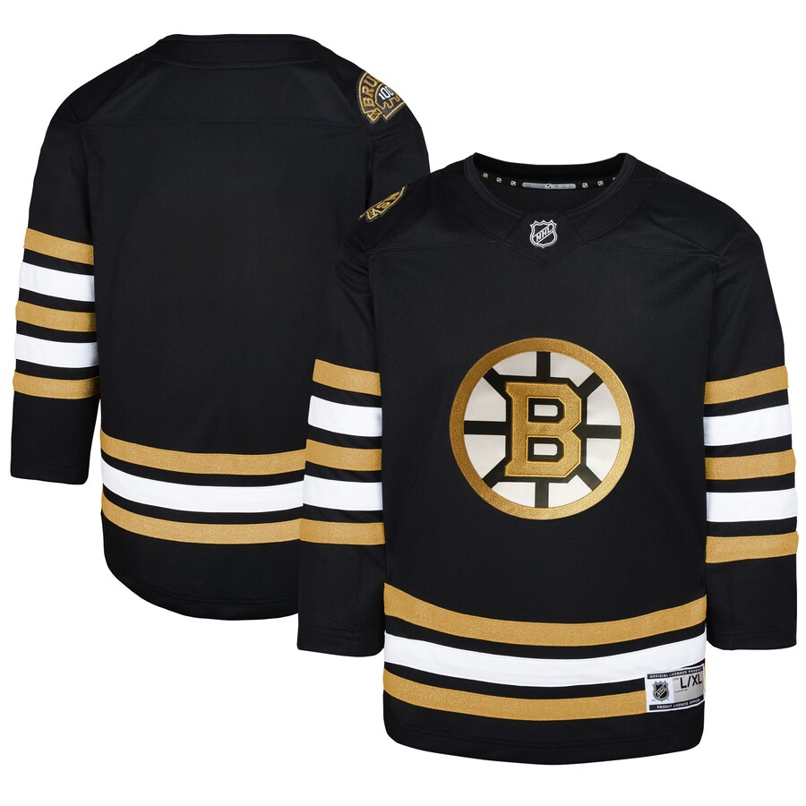 Youth Boston Bruins  Black 100th Anniversary Premier Jersey - Jersey