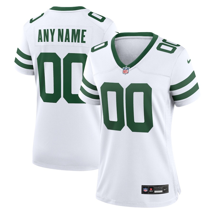 Women's New York Jets  Nike Legacy White Custom Game Jersey - Jersey
