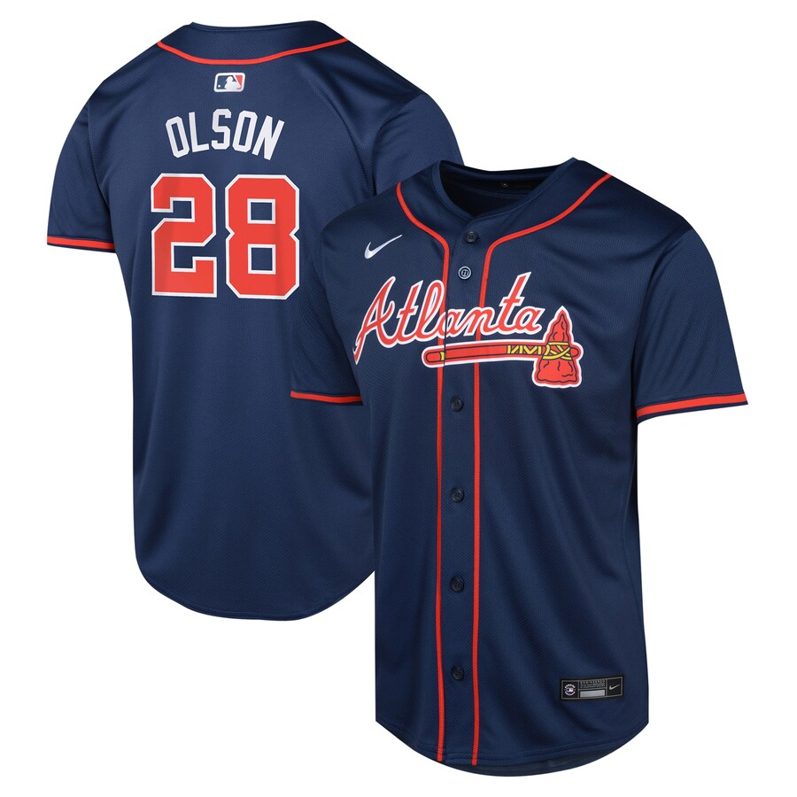 Youth Atlanta Braves Matt Olson Nike Navy Alternate Limited Player Jersey - Jersey