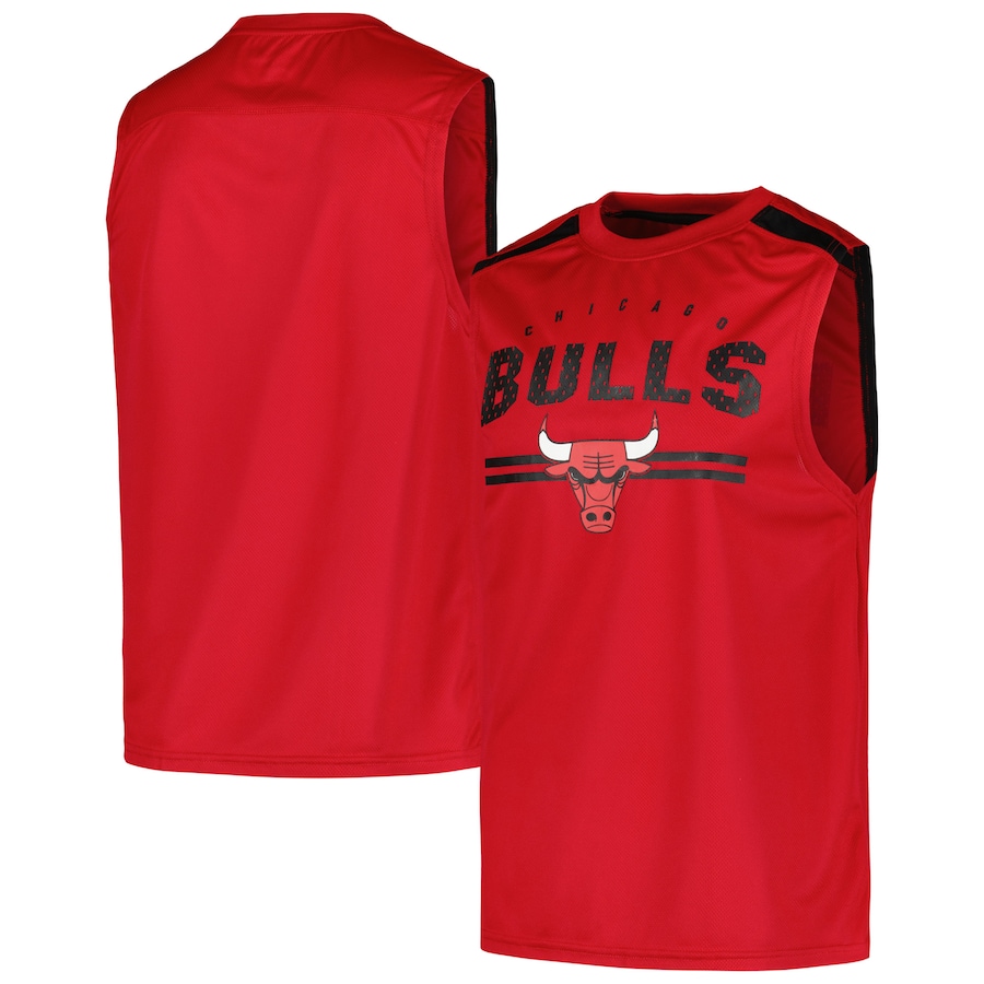 Men's Chicago Bulls Fanatics Red Birdseye Muscle Tank Top - Jersey