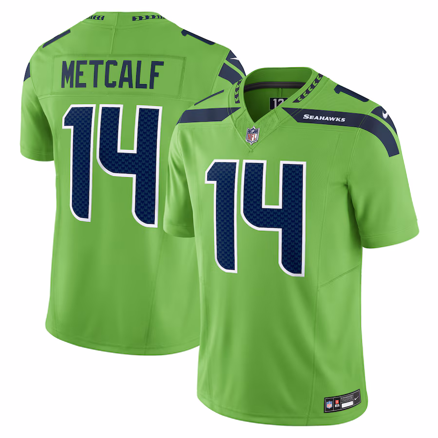 Men's Seattle Seahawks DK Metcalf Nike Neon Green Vapor F.U.S.E. Limited Jersey - Jersey