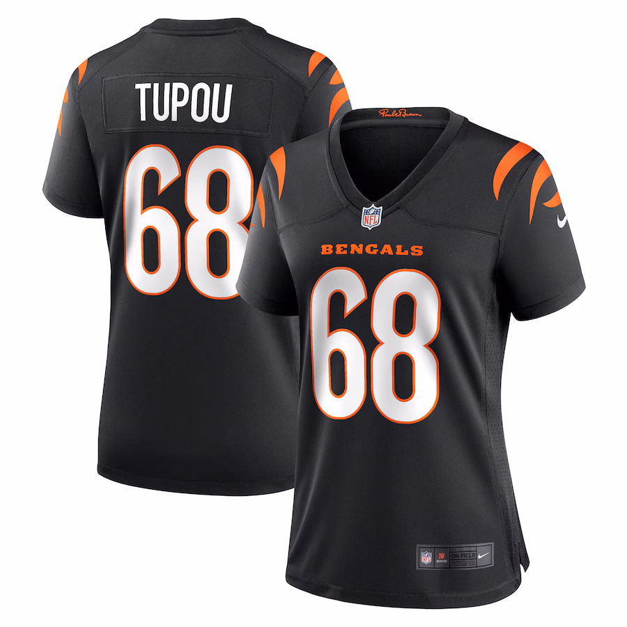 Women's Cincinnati Bengals Josh Tupou Nike Black Game Player Jersey - Jersey