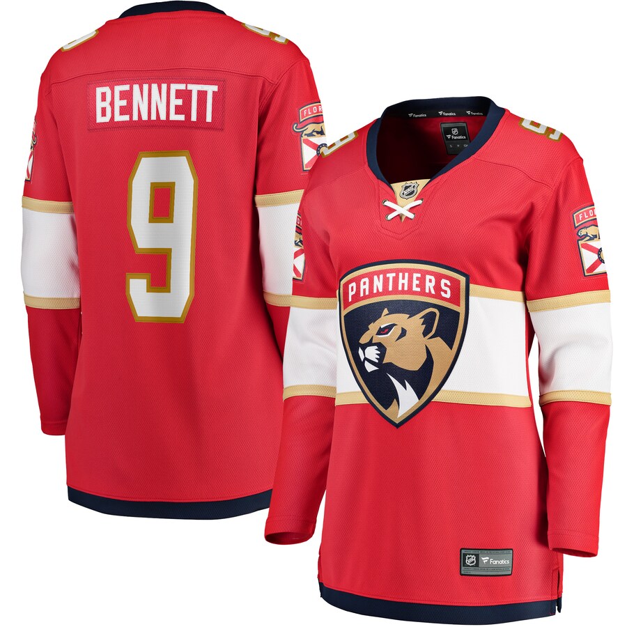 Women's Florida Panthers Sam Bennett Fanatics Branded Red 2017/18 Home Breakaway Replica Jersey - Jersey