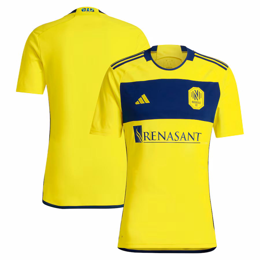 Men's Nashville SC  adidas Yellow 2024 The 615 Kit Replica Jersey - Jersey
