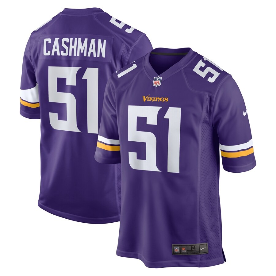 Men's Minnesota Vikings Blake Cashman Nike  Purple Team Game Jersey - Jersey