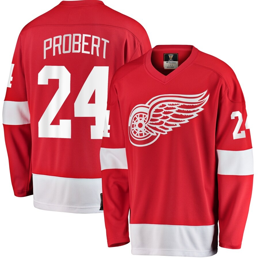 Men's Detroit Red Wings Bob Probert Fanatics Branded Red Premier Breakaway Retired Player Jersey - Jersey