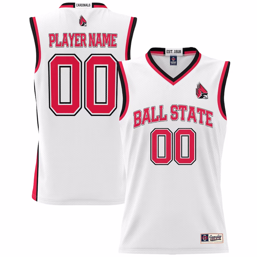 Ball State Cardinals GameDay Greats Men's NIL Pick-A-Player Lightweight Basketball Jersey - White - Jersey
