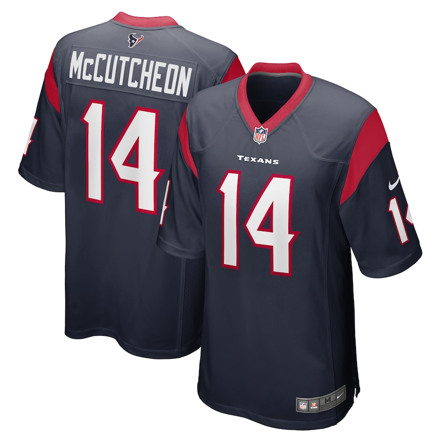 Men's Houston Texans Lance McCutcheon Nike Navy Team Game Jersey - Jersey