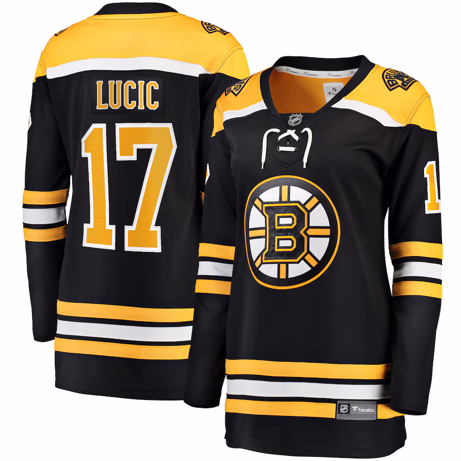 Women's Boston Bruins Milan Lucic Fanatics Black Home Breakaway Player Jersey - Jersey