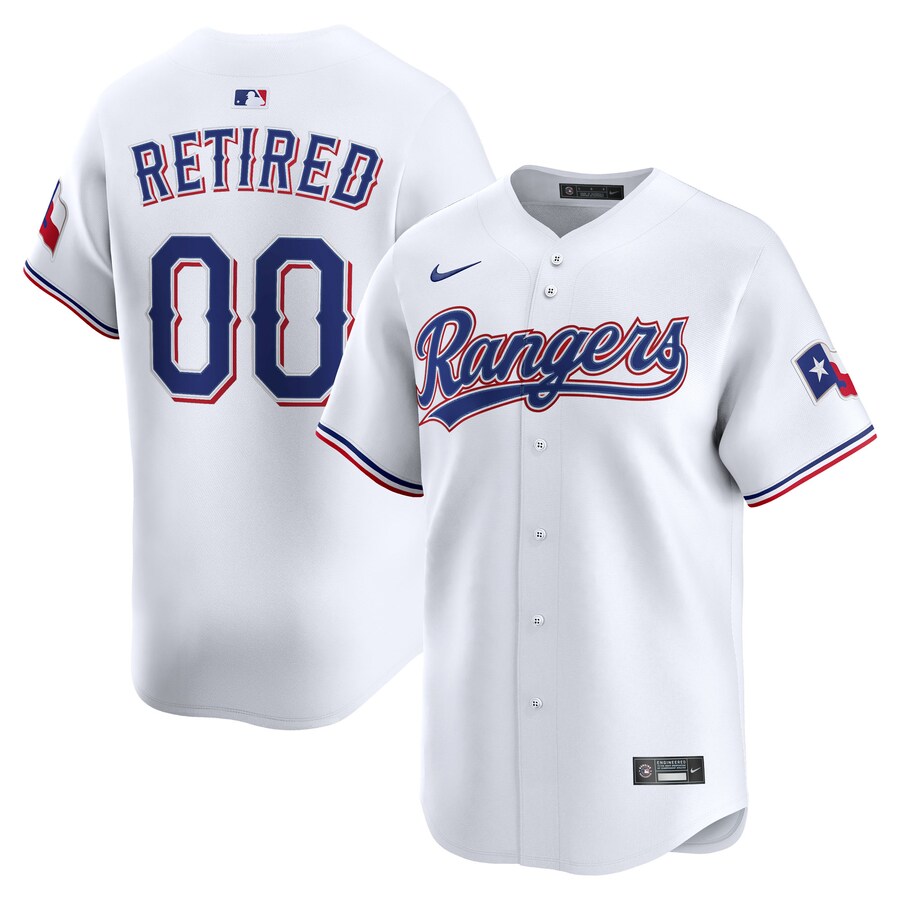 Men's Texas Rangers Nike White Home Limited Pick-A-Player Retired Roster Jersey - Jersey