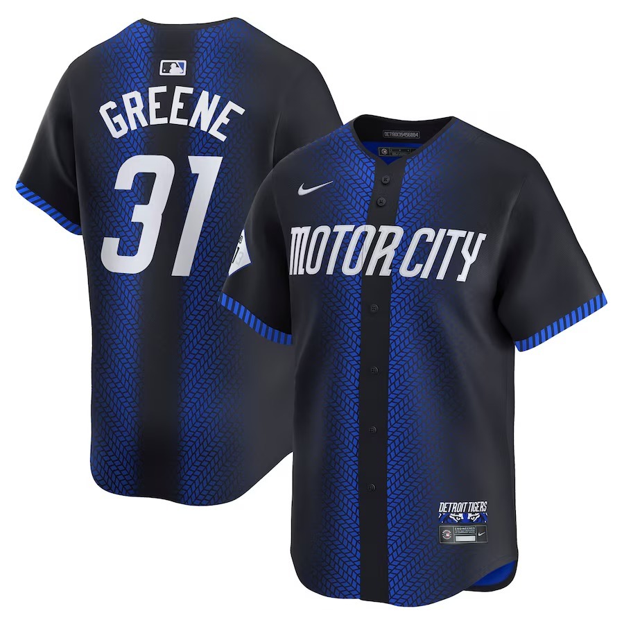 Men's Detroit Tigers Riley Greene Nike Navy City Connect Limited Player Jersey - Jersey