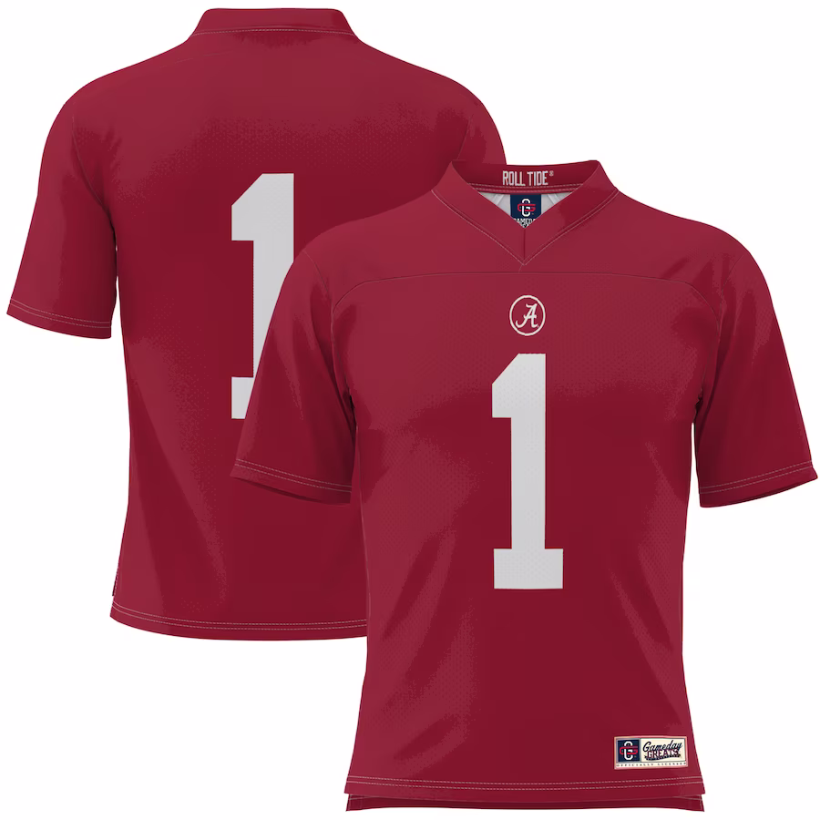 #1 Alabama Crimson Tide GameDay Greats Football Jersey - Crimson - Jersey