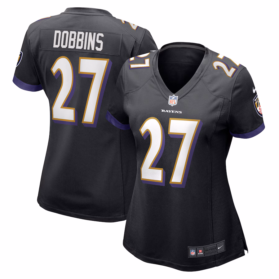 Women's Baltimore Ravens J.K. Dobbins Nike Black Game Jersey - Jersey