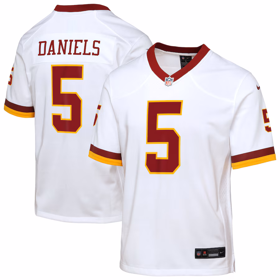 Youth Washington Commanders Jayden Daniels Nike White Game Super Bowl Era Jersey - Jersey