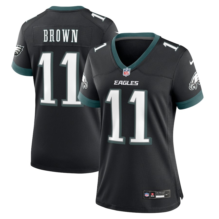 Women's Philadelphia Eagles A.J. Brown Nike Black Alternate Game Jersey - Jersey