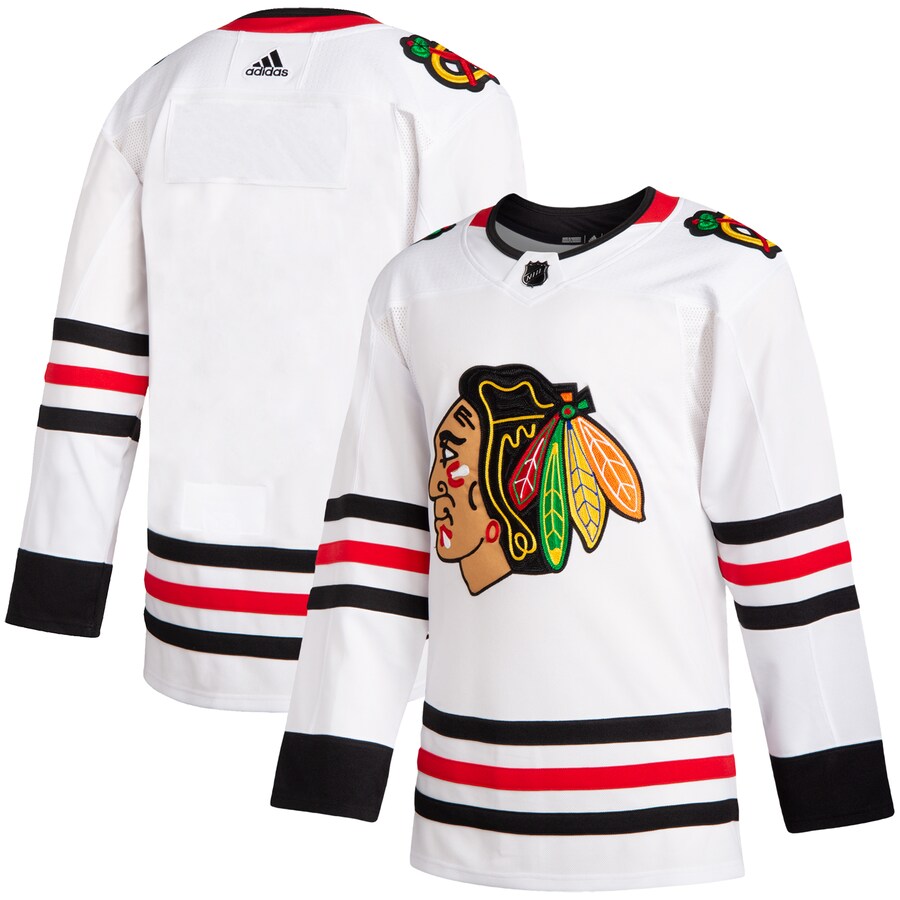 Men's Chicago Blackhawks adidas White Away Authentic Jersey - Jersey