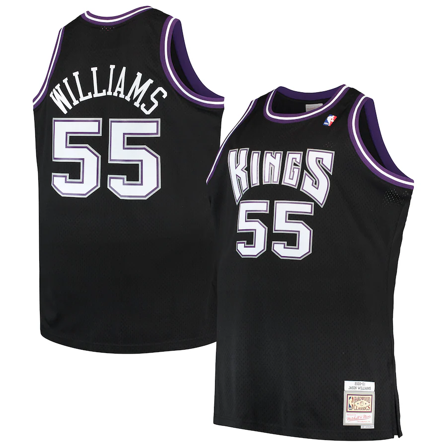 Men's Sacramento Kings Jason Williams Mitchell & Ness Black Big & Tall 2000/01 Hardwood Classics Swingman Jersey - Jersey