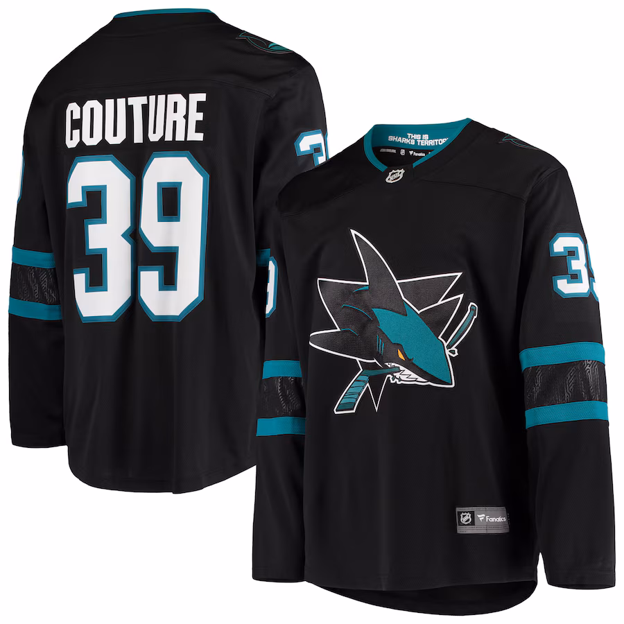 Men's San Jose Sharks Logan Couture Fanatics Black Alternate Breakaway Jersey - Jersey