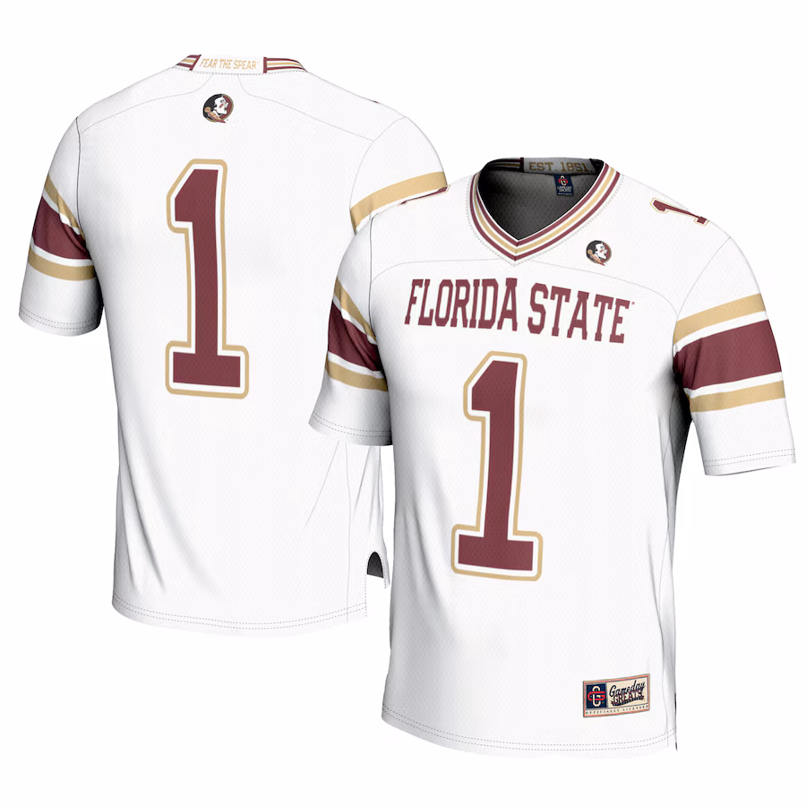 Men's GameDay Greats #1 White Florida State Seminoles Football Jersey - Jersey