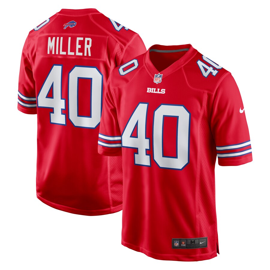 Men's Buffalo Bills Von Miller Nike Red Alternate Game Jersey - Jersey
