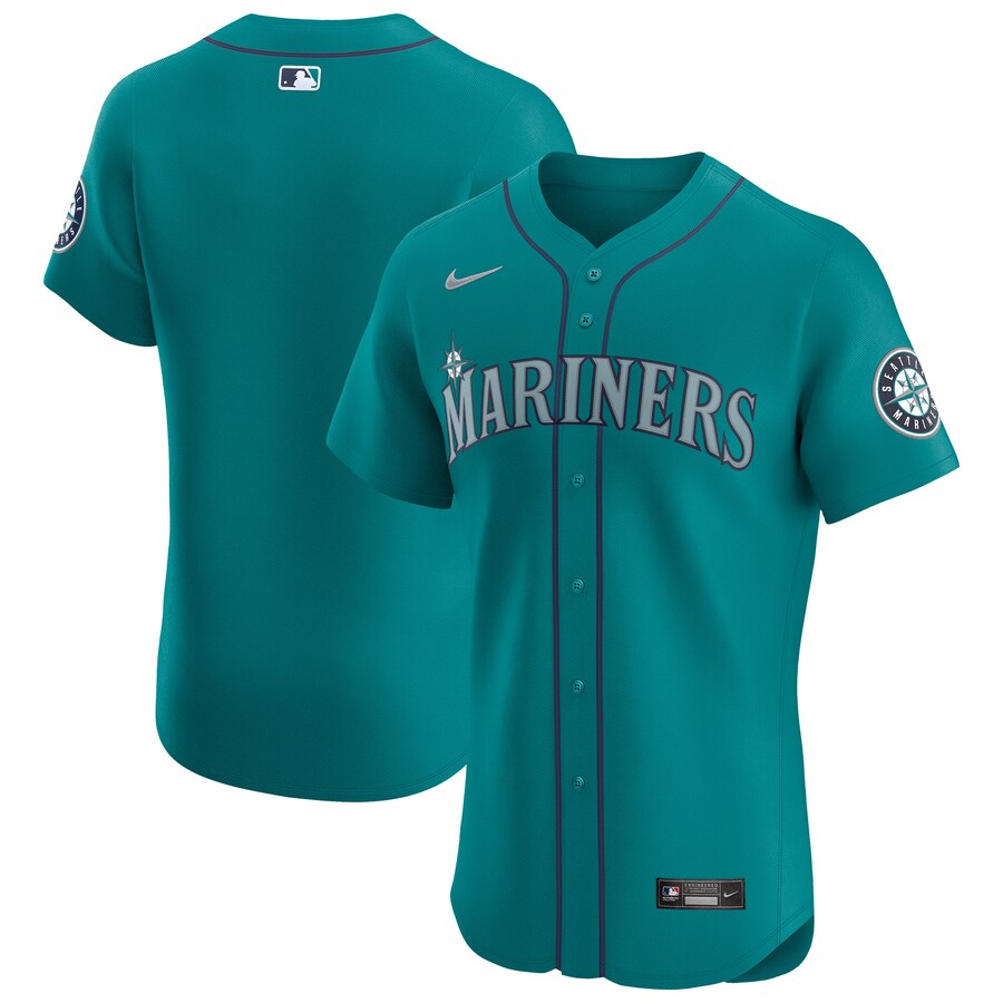 Men's Seattle Mariners Nike Teal Alternate Vapor Premier Elite Patch Jersey - Jersey