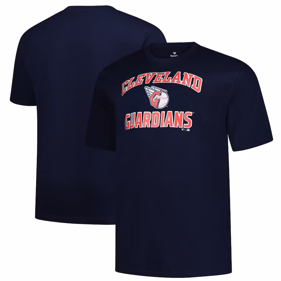 Men's Cleveland Guardians Profile Navy Big & Tall Heart & Soul T-Shirt - Jersey