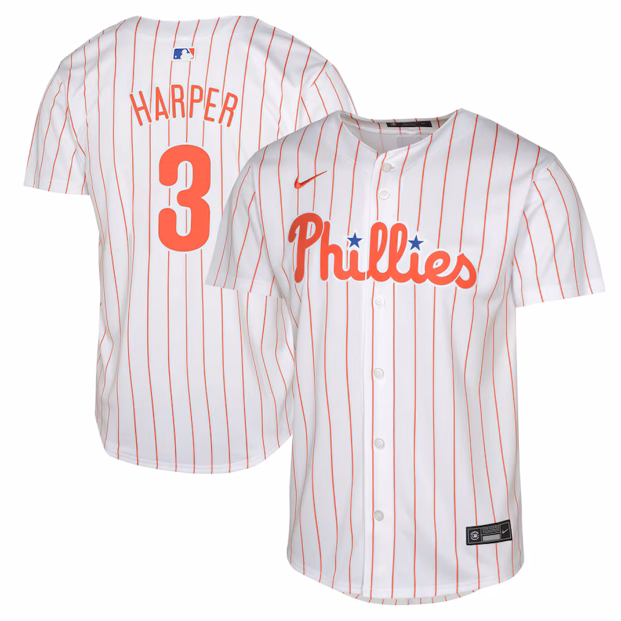 Youth Philadelphia Phillies Bryce Harper Nike White Limited Player Jersey - Jersey