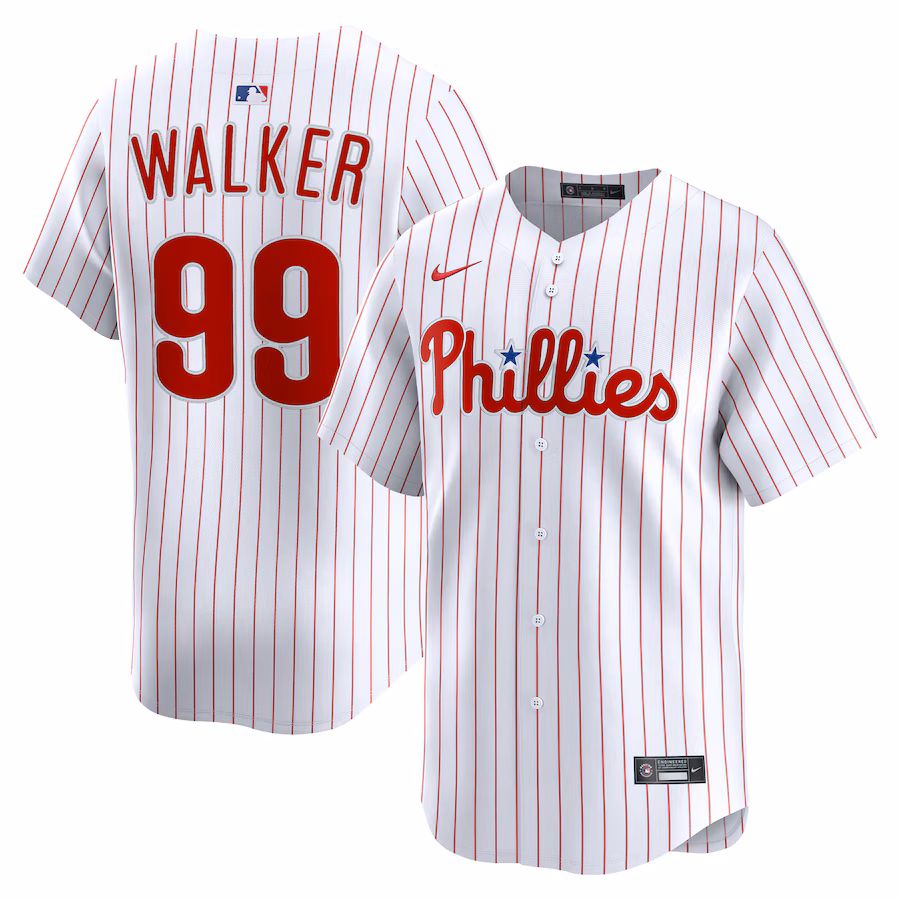 Men's Philadelphia Phillies Taijuan Walker Nike White Alternate Limited Player Jersey - Jersey