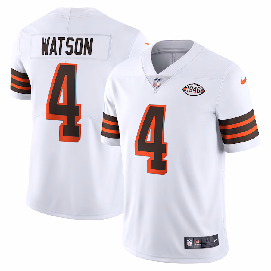 Men's Cleveland Browns Deshaun Watson Nike White 2021 Alternate Vapor Limited Jersey - Jersey
