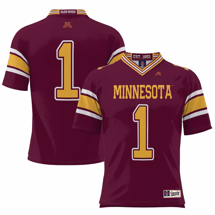 #1 Minnesota Golden Gophers GameDay Greats Football Jersey – Maroon - Jersey