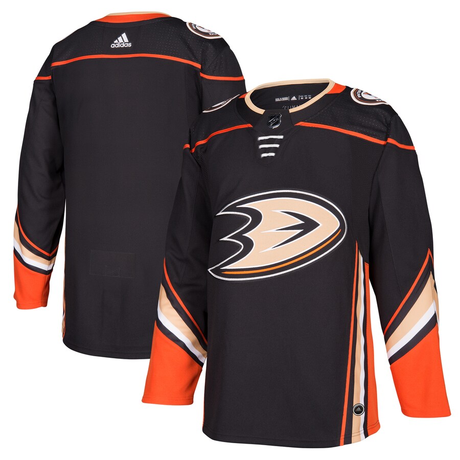 Men's Anaheim Ducks adidas Black Home Authentic Blank Jersey - Jersey