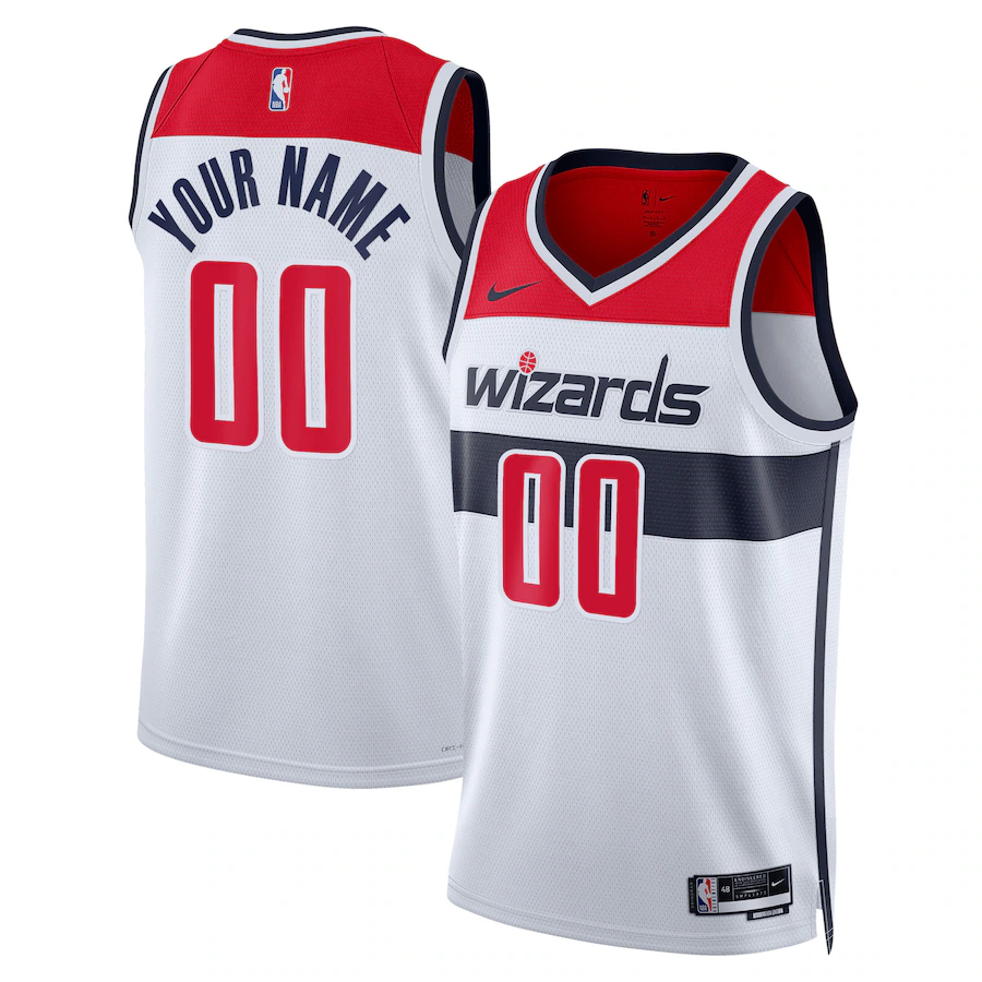 Unisex Washington Wizards Nike White Swingman Custom Jersey - Association Edition - Jersey