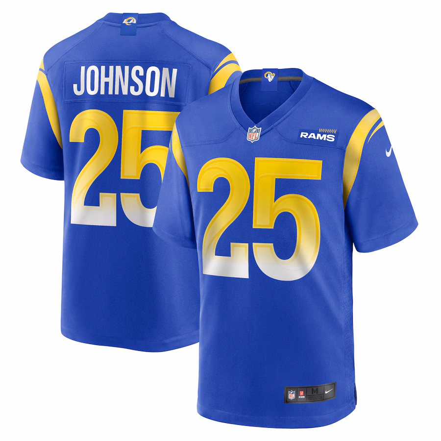 Men's Los Angeles Rams Quindell Johnson Nike Royal Team Game Jersey - Jersey