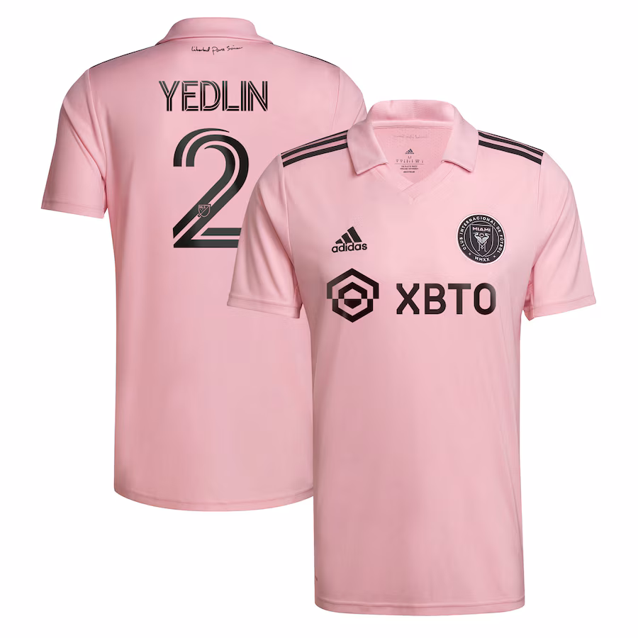 Men's Inter Miami CF DeAndre Yedlin adidas Pink 2022 The Heart Beat Kit Replica Player Jersey - Jersey