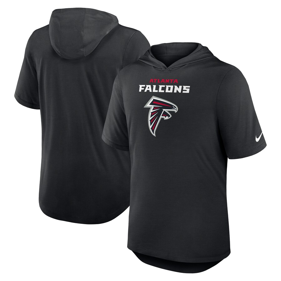 Men's Atlanta Falcons Nike Black Lockup Tri-Blend Hoodie T-Shirt - Jersey