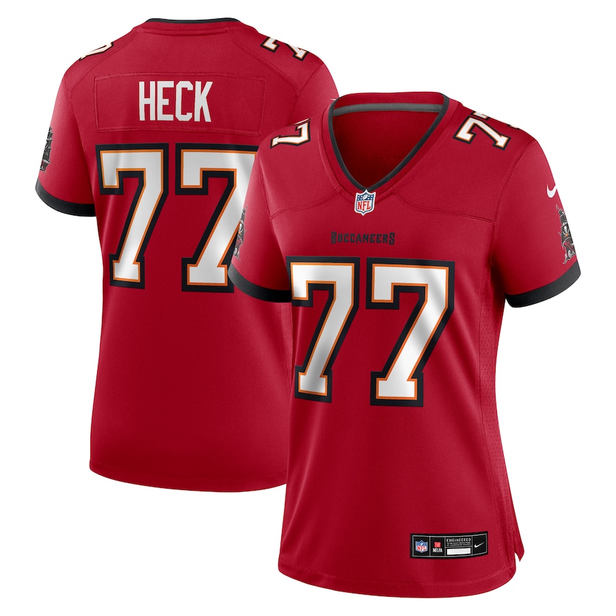 Women's Tampa Bay Buccaneers Charlie Heck Nike Red Team Game Jersey - Jersey