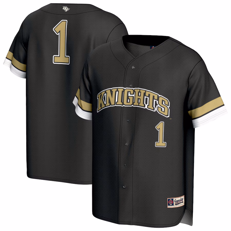 Unisex GameDay Greats #1 Black UCF Knights Collegiate Baseball Fashion Jersey - Jersey