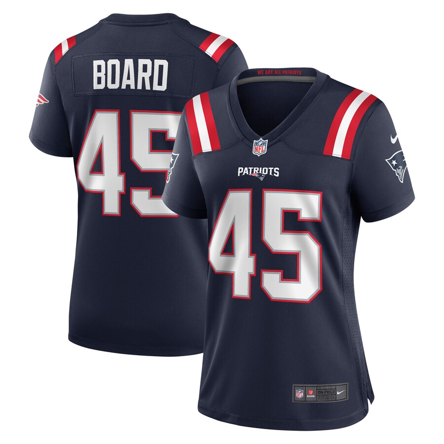 Women's New England Patriots Chris Board Nike Navy Game Player Jersey - Jersey