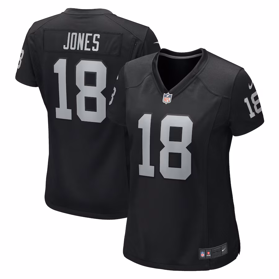 Women's Las Vegas Raiders Jack Jones Nike Black Game Jersey - Jersey