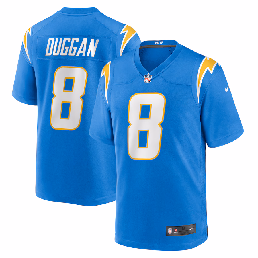 Men's Los Angeles Chargers Max Duggan Nike Powder Blue Team Game Jersey - Jersey