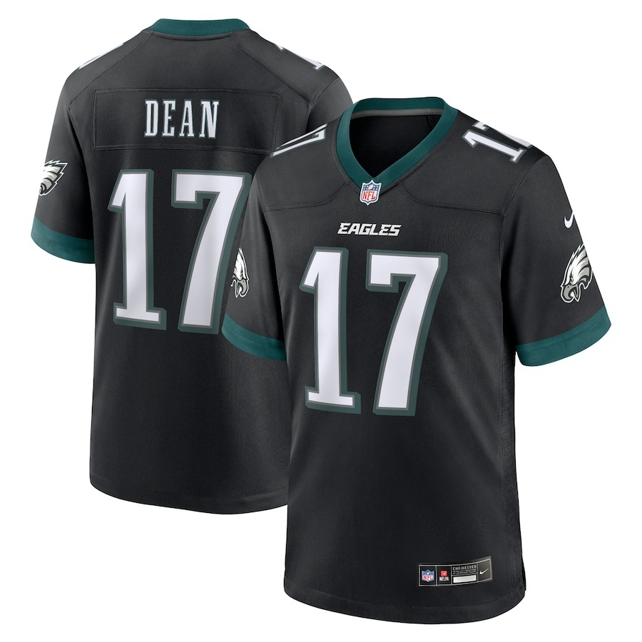 Men's Philadelphia Eagles Nakobe Dean Nike Black Alternate Game Jersey - Jersey