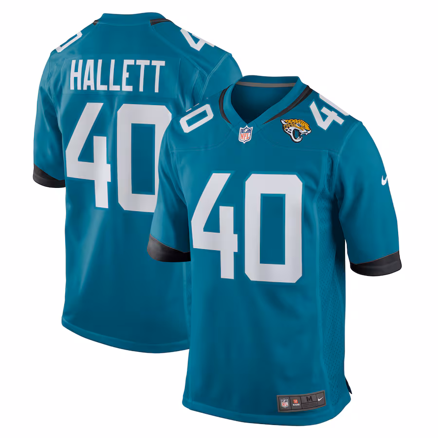 Men's Jacksonville Jaguars Erick Hallett Nike  Teal  Game Jersey - Jersey