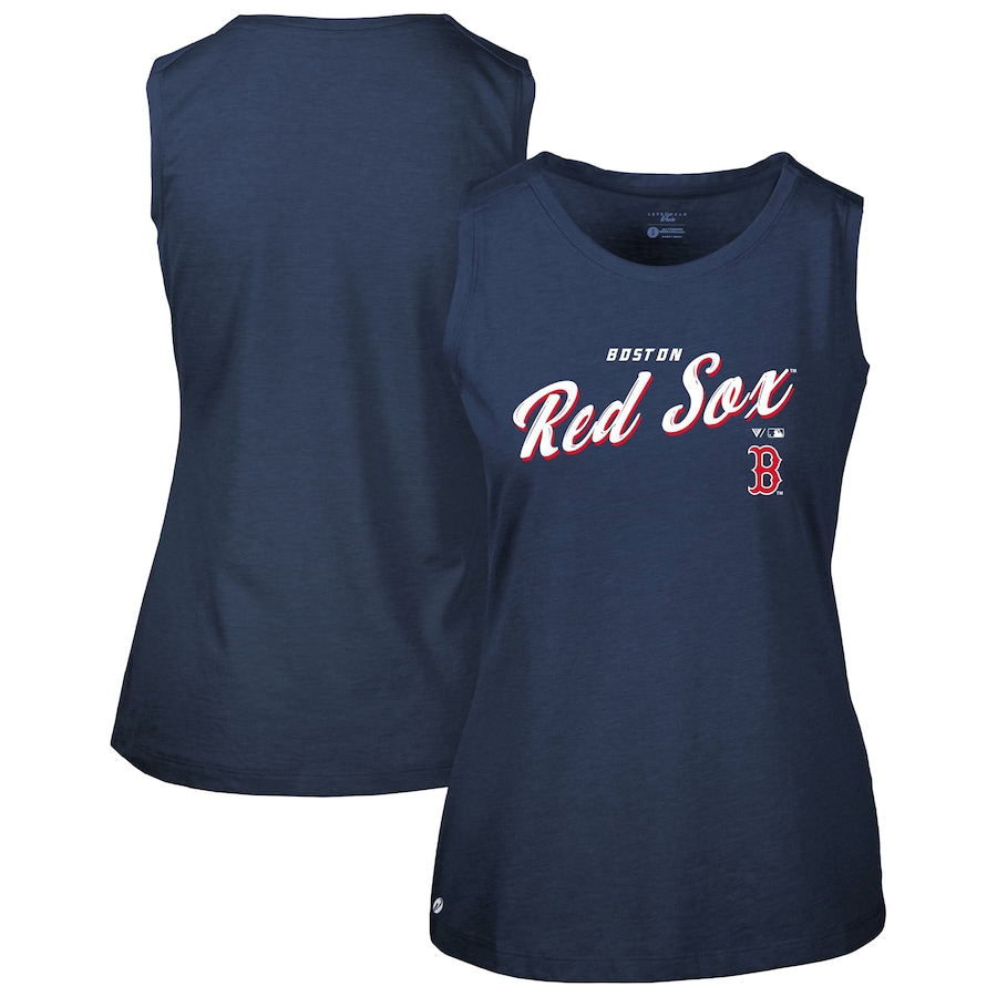 Women's Boston Red Sox Levelwear Navy Macy Tank Top - Jersey