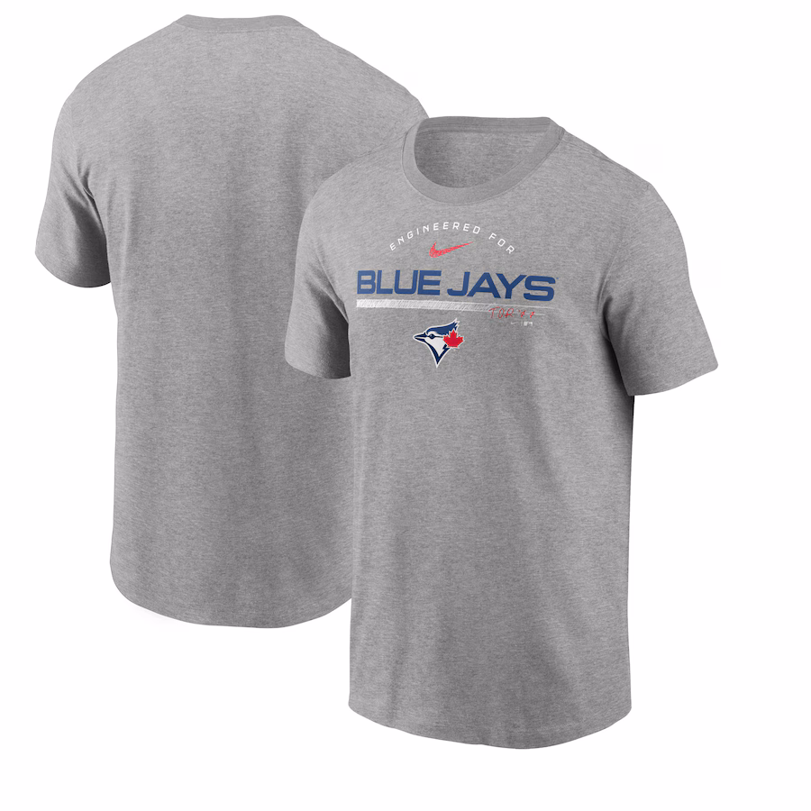Men's Toronto Blue Jays Nike Heather Gray Team Engineered Performance T-Shirt - Jersey