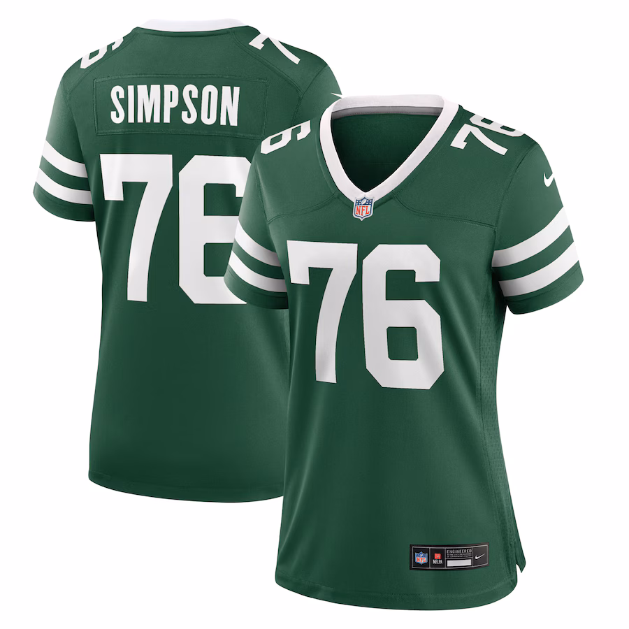 Women's New York Jets John Simpson Nike Legacy Green Game Jersey - Jersey