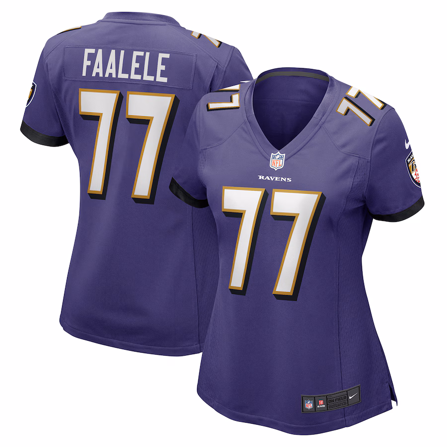 Women's Baltimore Ravens Daniel Faalele Nike Purple Player Game Jersey - Jersey