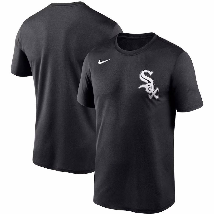 Men's Chicago White Sox Nike Black Wordmark Legend Performance T-Shirt - Jersey
