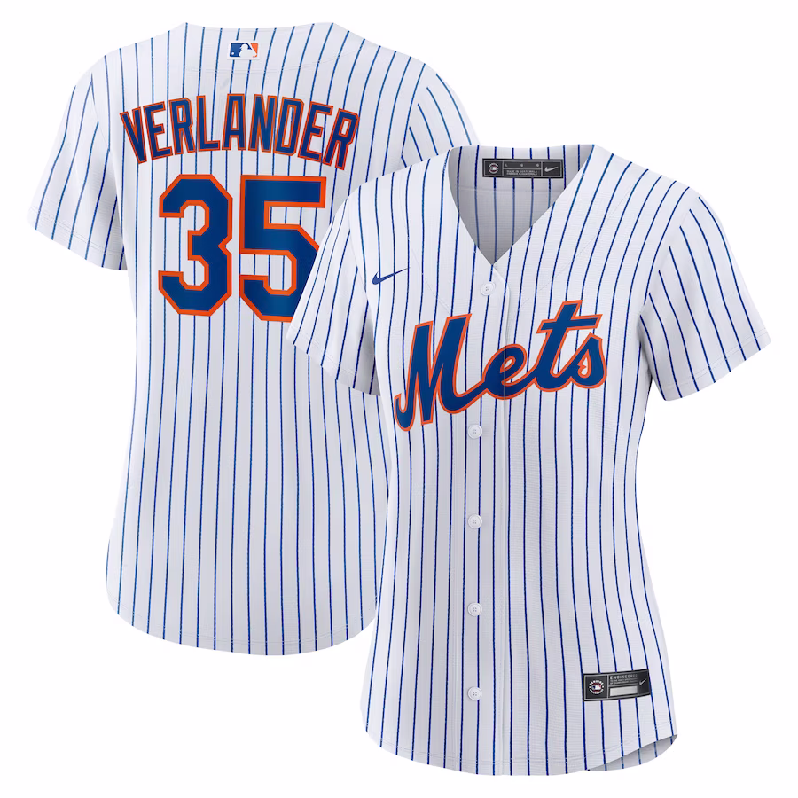 Women's New York Mets Justin Verlander Nike White/Royal Home Replica Player Jersey - Jersey